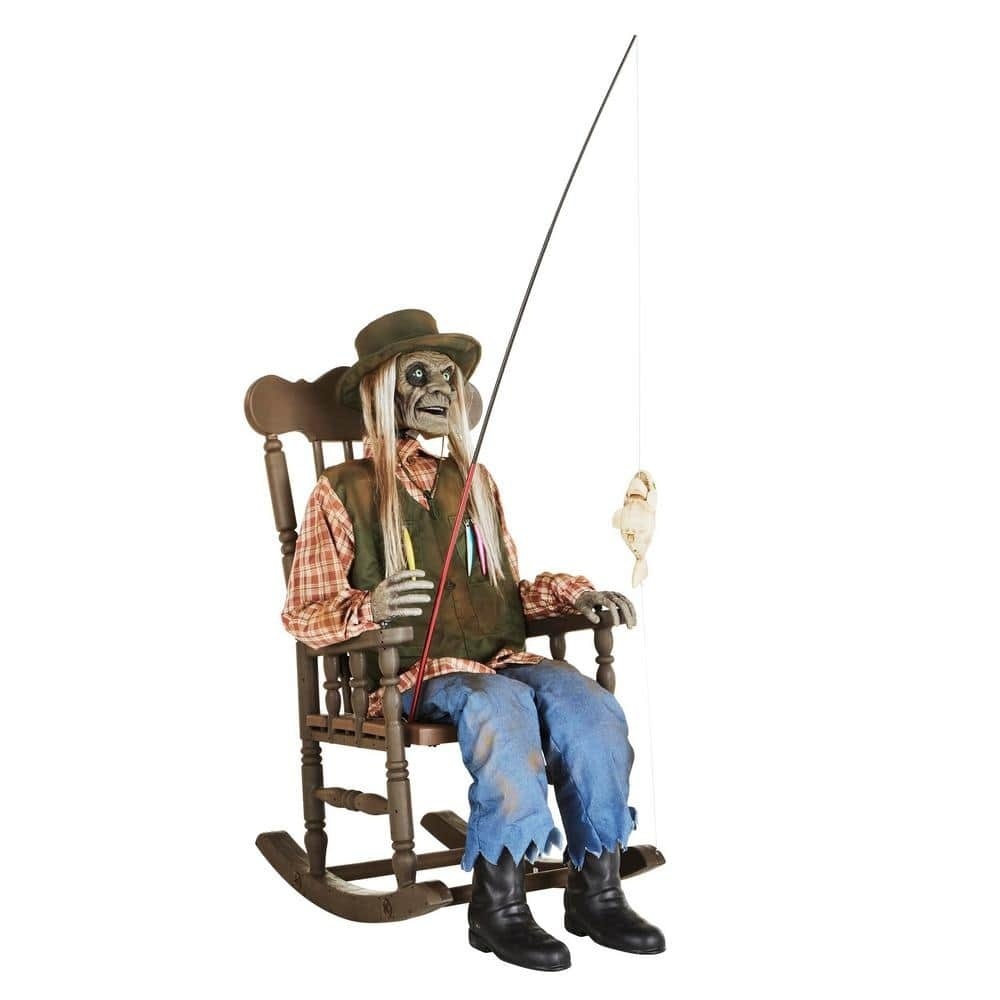 Animated LED Rocking Chair Swamp Fisherman Factory Outlet
