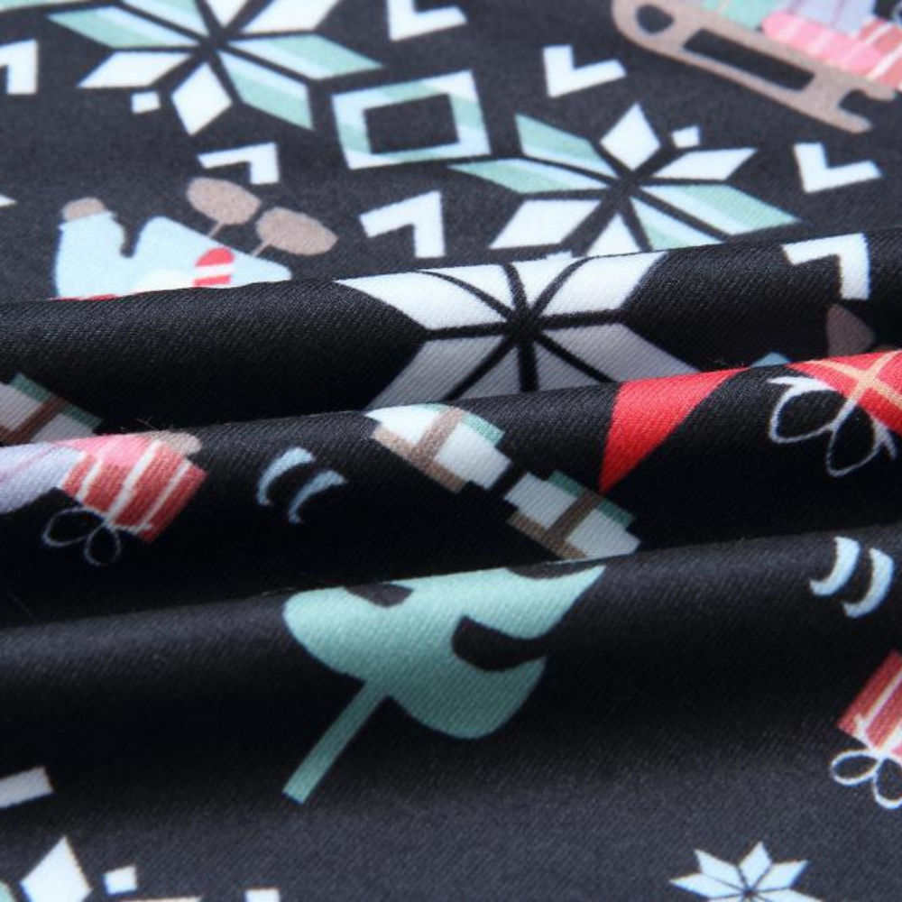 Cute Santa and Snowflake Patterned Family Matching Pajamas Sets