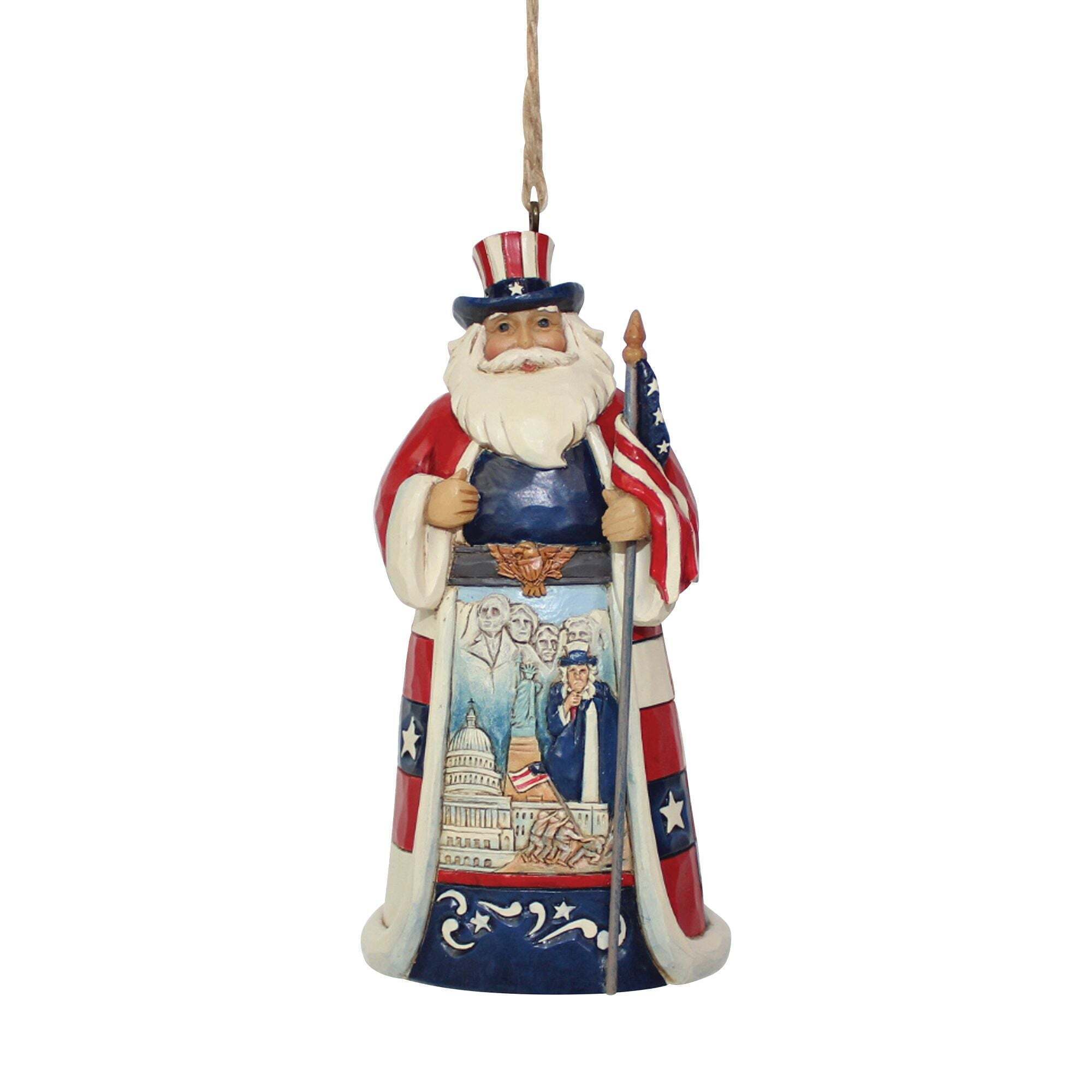 American Santa Ornament
