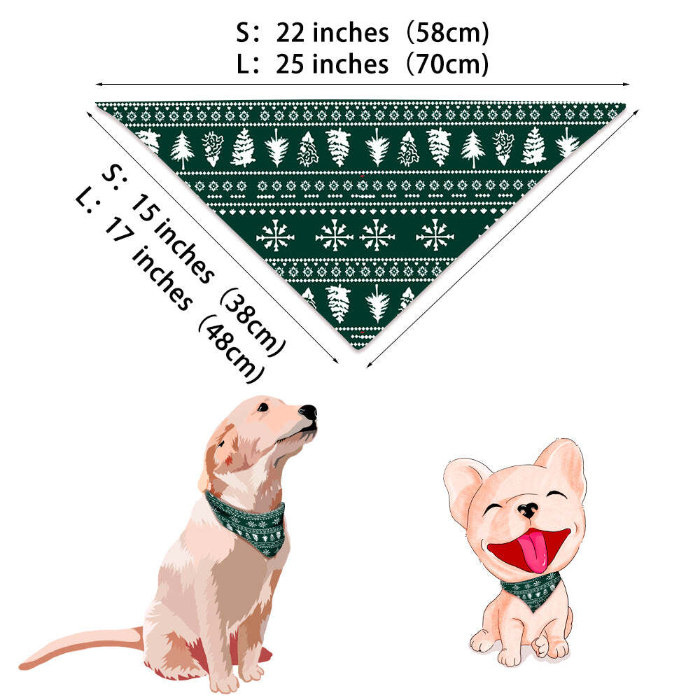 Green Christmas Tree Patterned Family Matching Pajamas Sets (with Pet's dog clothes)