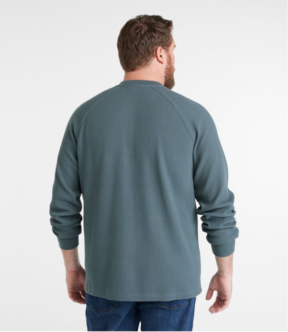 8-Pack Men's Waffle Henley, Traditional Untucked Fit