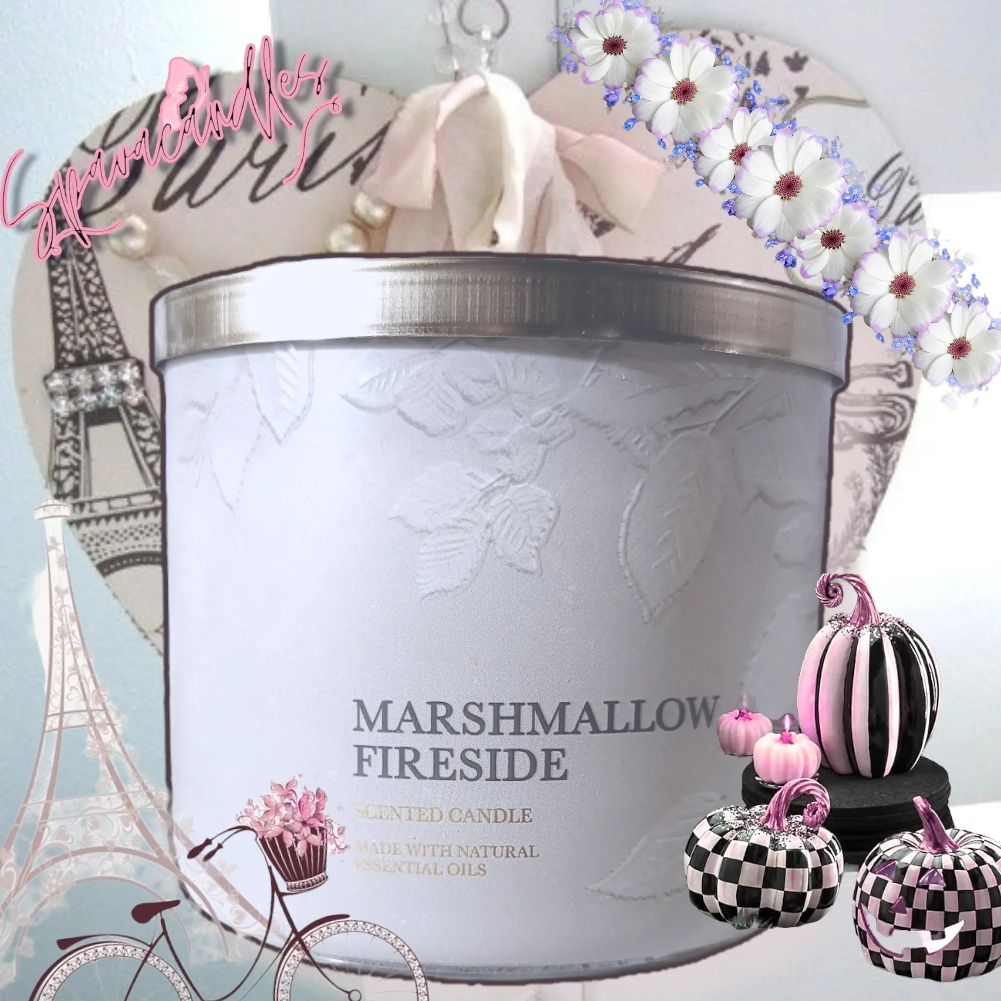 Marshmallow Fireside 3 Wick Candle 2022