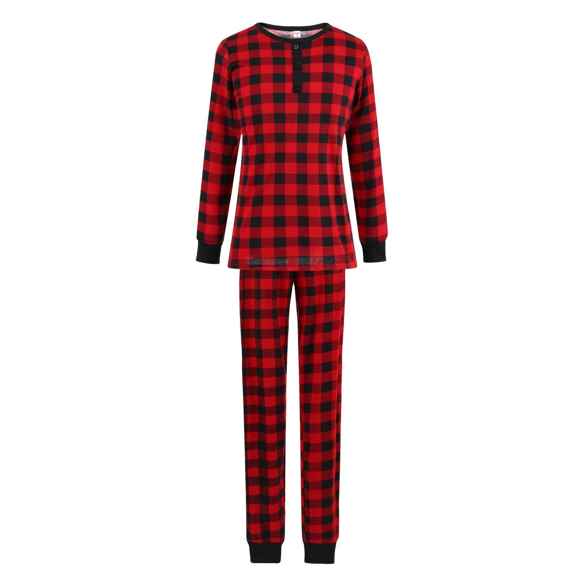 Christmas Black-Red Plaid Family Matching hot Set (with Pet Dog Clothes)