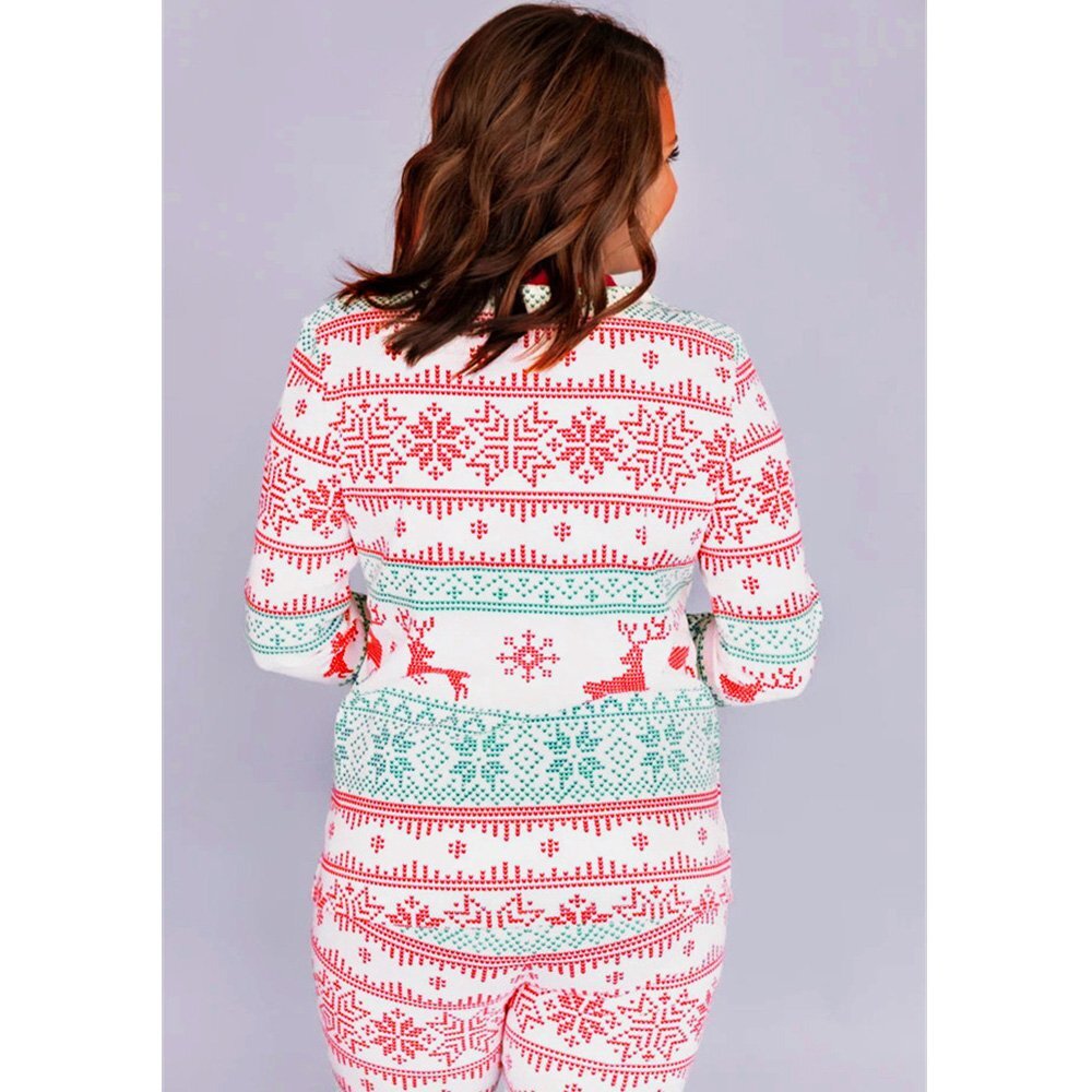 Christmas deer Snowflake Family Matching Pajama Set(with Pet's dog clothes)