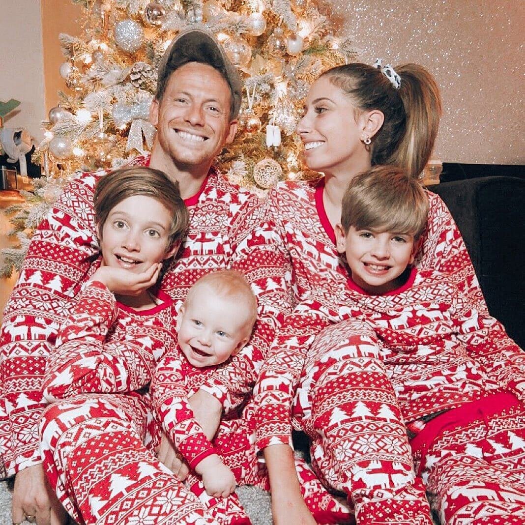 Red and White Christmas Print Family Matching Pajamas Sets