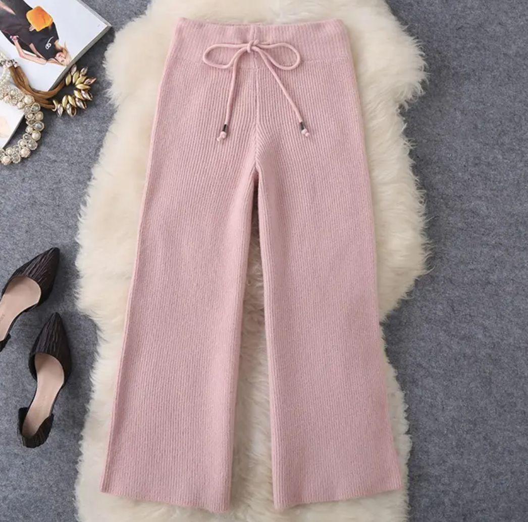 Pink Long Sleeve Two Piece Set