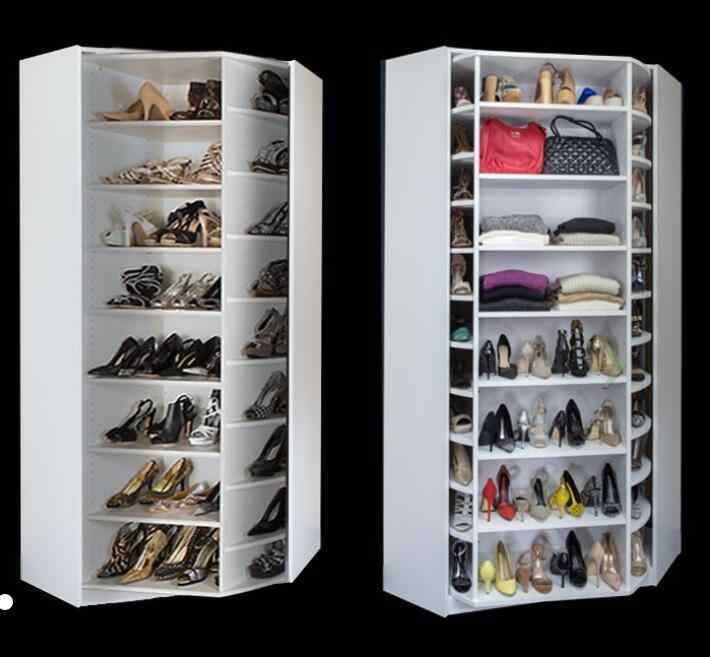 Rotating shoe rack online closet