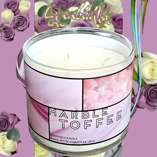 NEW  MARBLE TOFFEE 3-Wick Jar Candle 14.5 US Seller