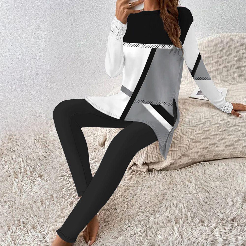 Black And White Two Piece Set