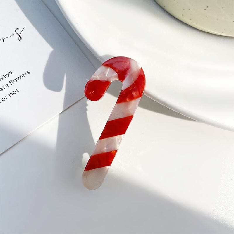 Merry Christmas Candy Cane Hair Clip QVC outlet Act fast, save big!