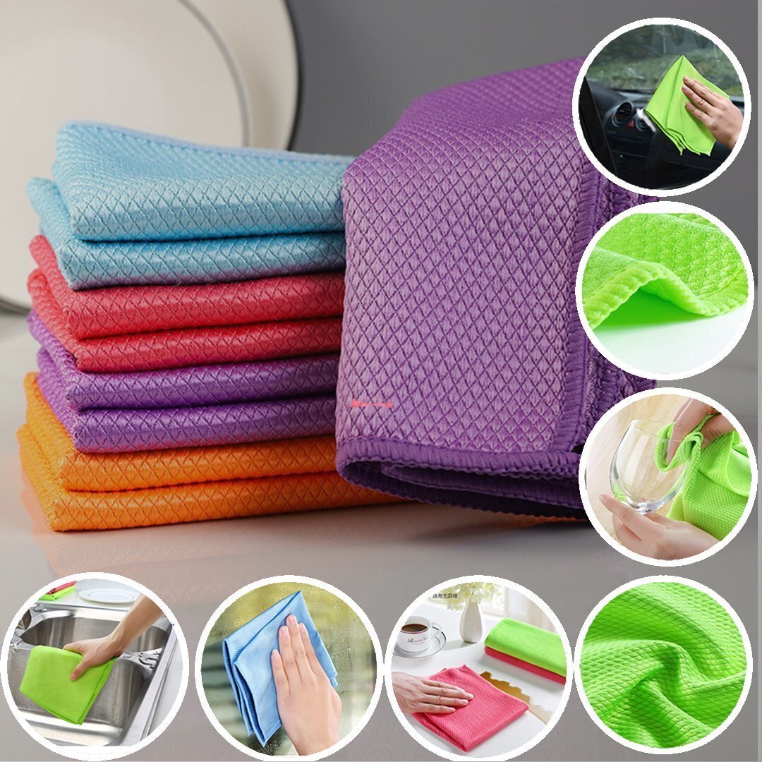 Streak-Free Miracle Cleaning Cloths - Reusable - Ambitiouius