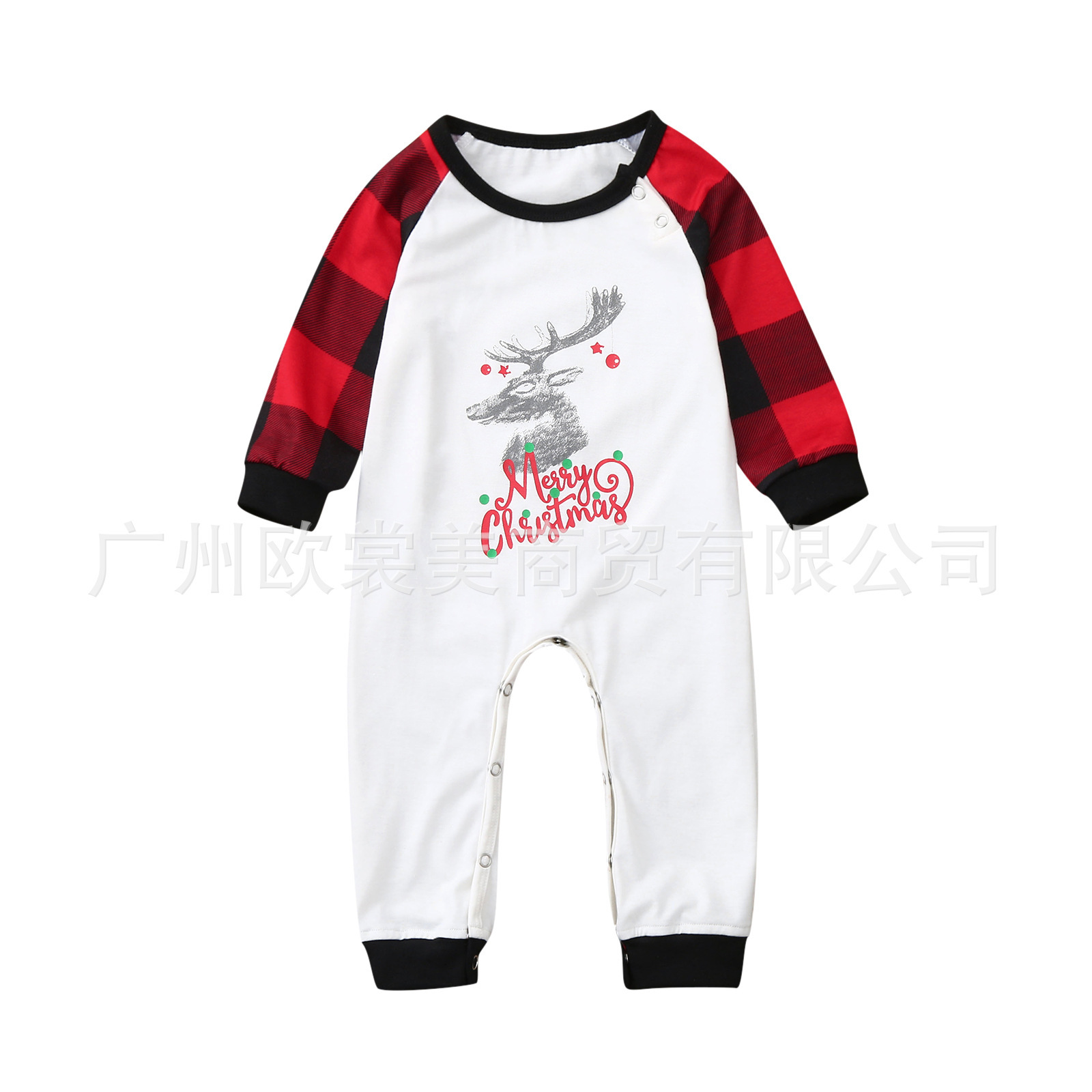 Christmas simple strokes of elk parent-child outfit