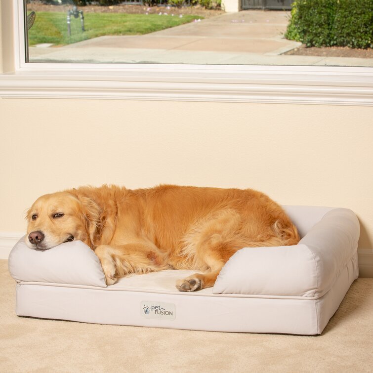 Isaacs Ultimate Dog Bed & Lounge with Orthopedic Memory Foam Bolster