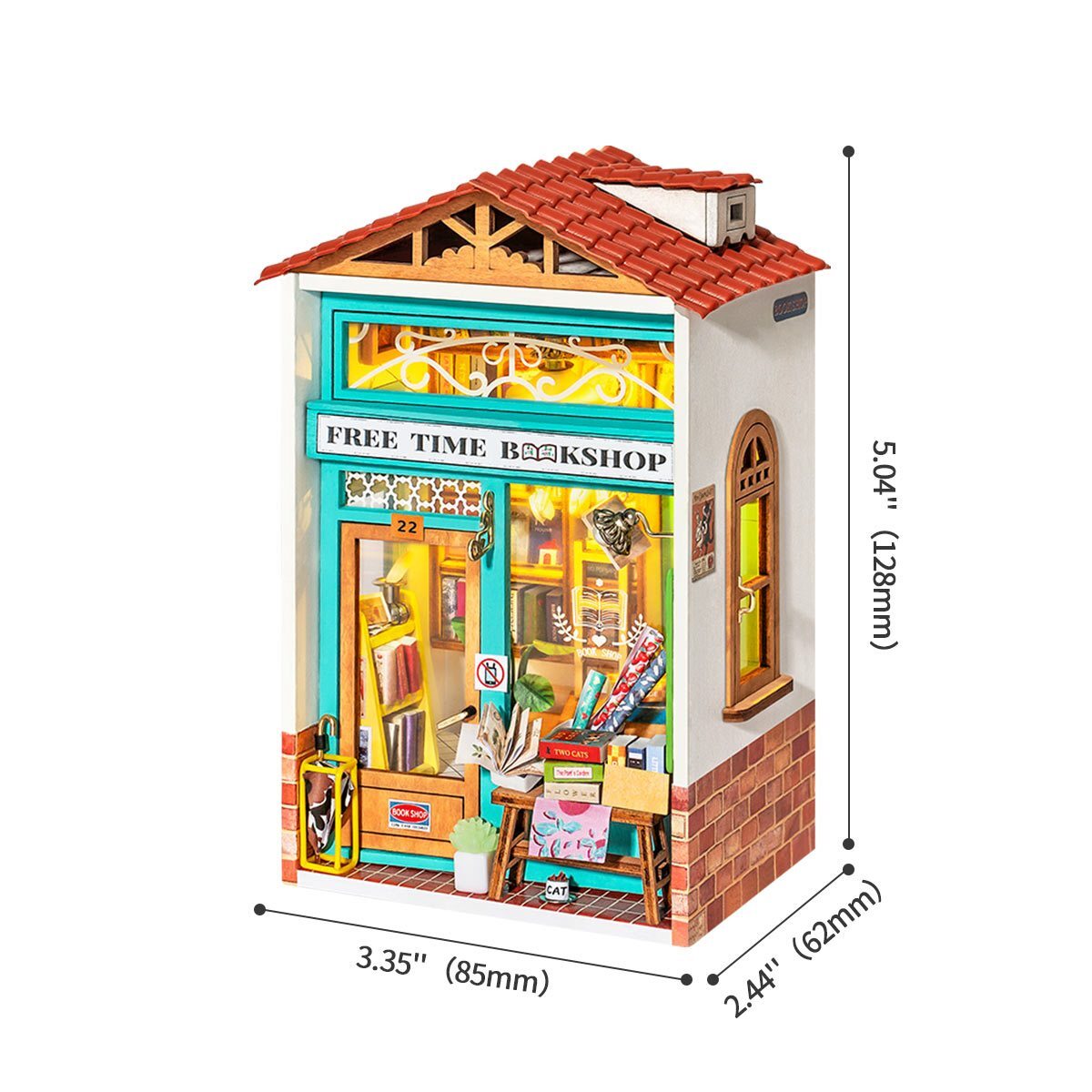 Rolife DIY Miniature Dollhouse - Free Time Bookshop DS008