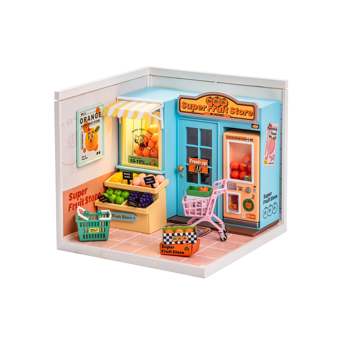 Rolife Plastic Miniature House - Super Fruit Store DW003