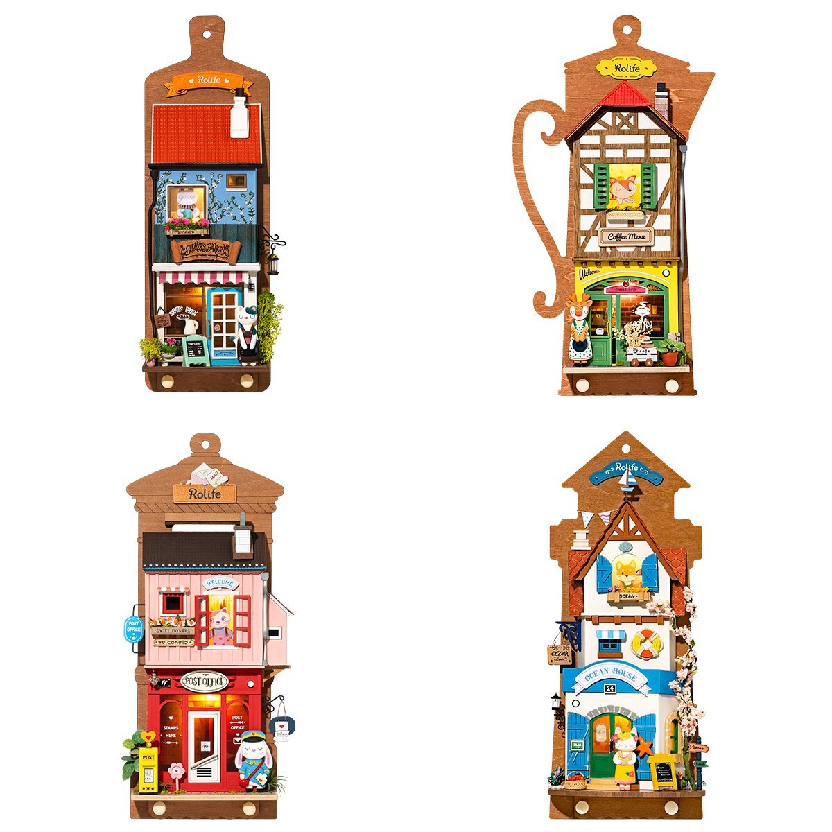 Rolife DIY Wall Hanging - Animal Store Series(4 Sets)