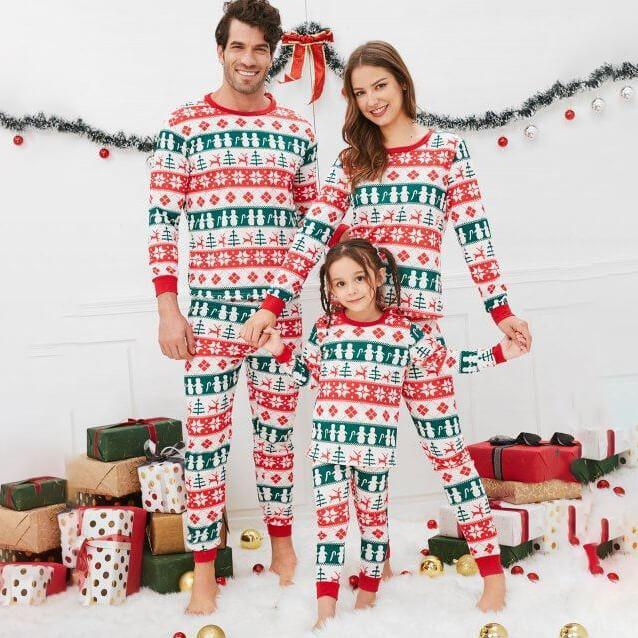 Christmas Tree and Snowflake Patterned Family Matching hot Sets