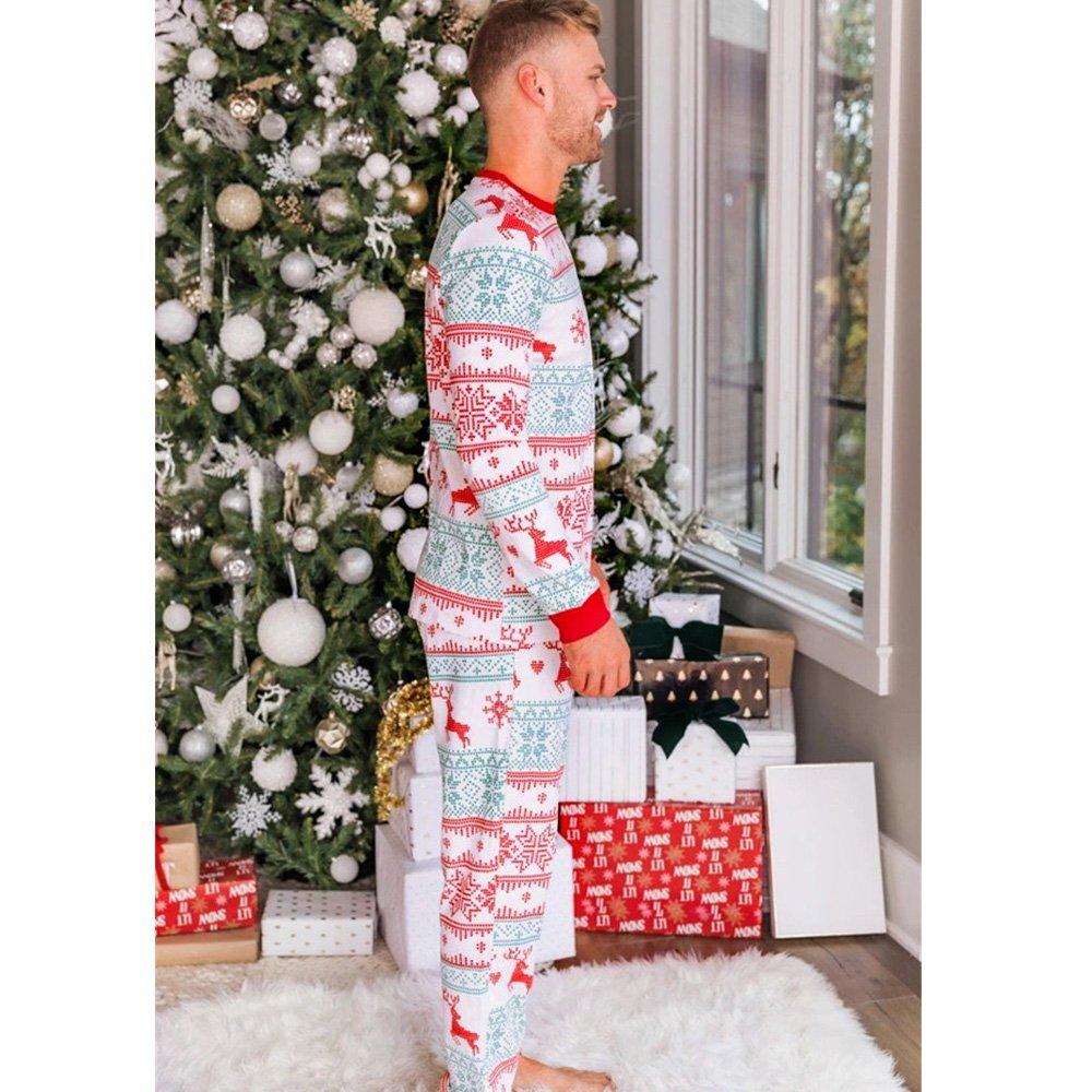 Christmas deer Snowflake Family Matching Pajama Set