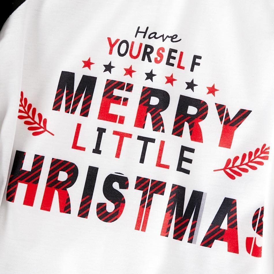 Christmas ' Have Yourself ' Contrast Top and Plaid Pants Matching Pajamas Set for Family