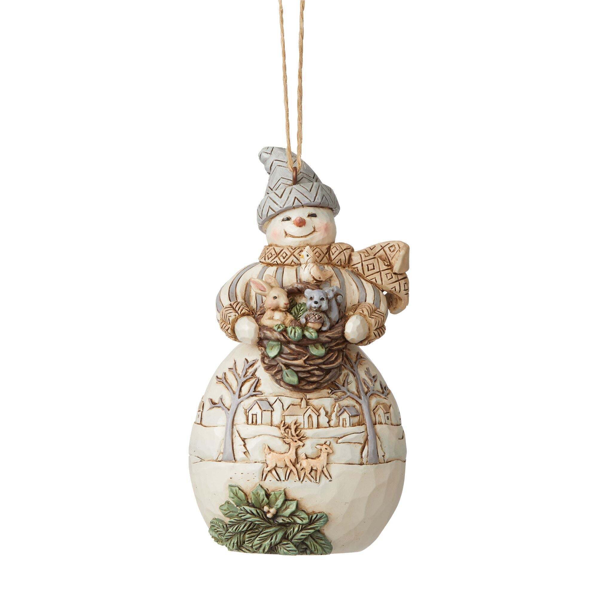 Woodland Snowman/Basket Orn