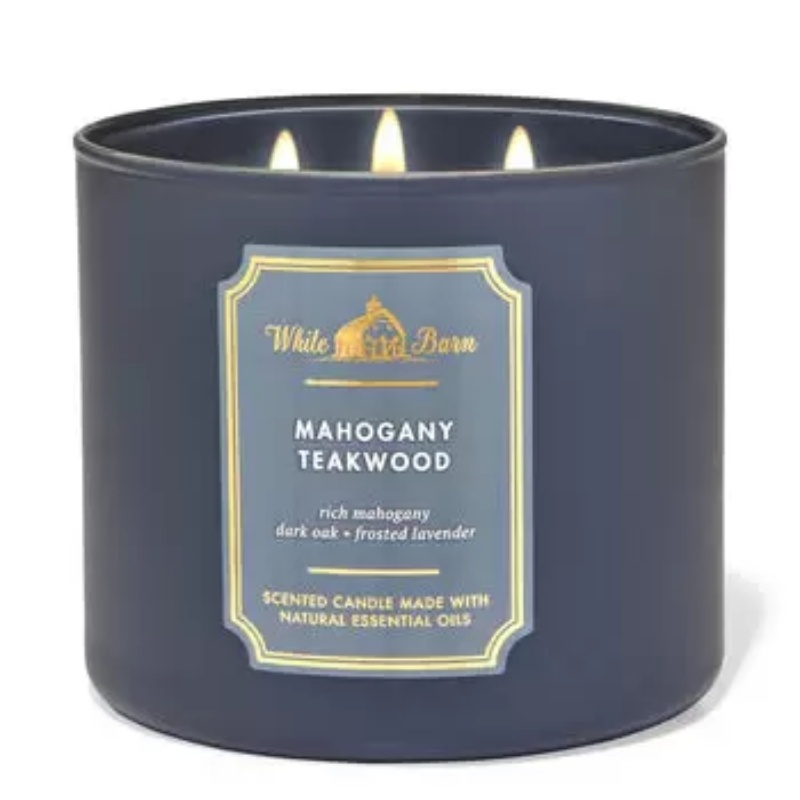 Mahogany Teakwood 3-Wick Candle - Online Outlet Store