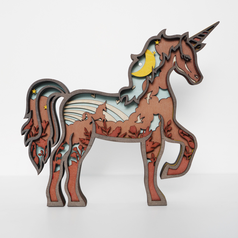 Unicorn Carving Handcraft Gift