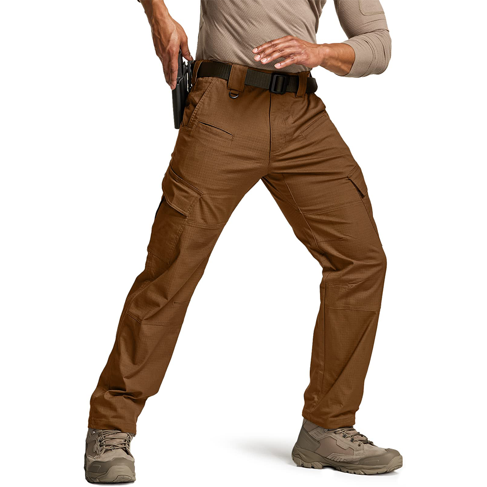 Men's Ripstop Tactical Pants, Water Resistant Stretch Cargo