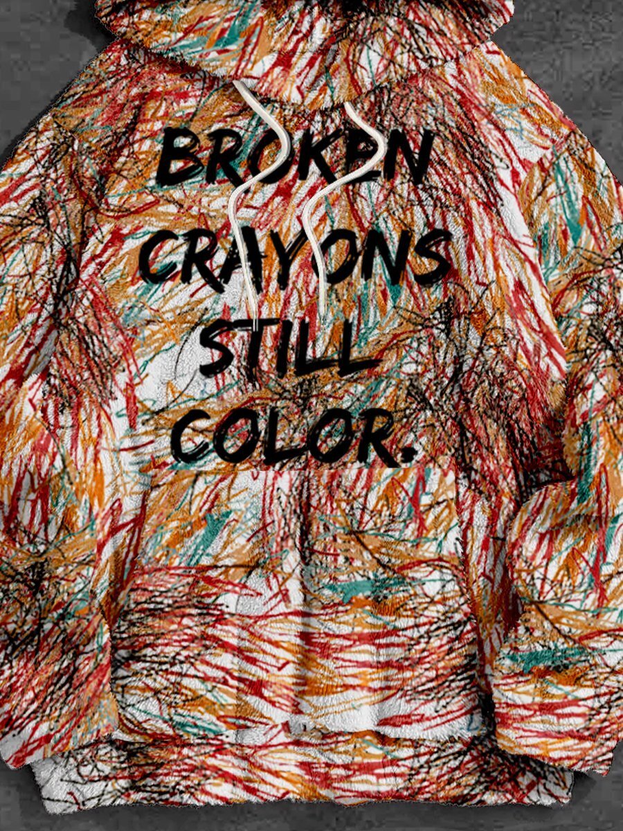 Men's Broken Crayons Still Color Mental Health Awareness Hoodie