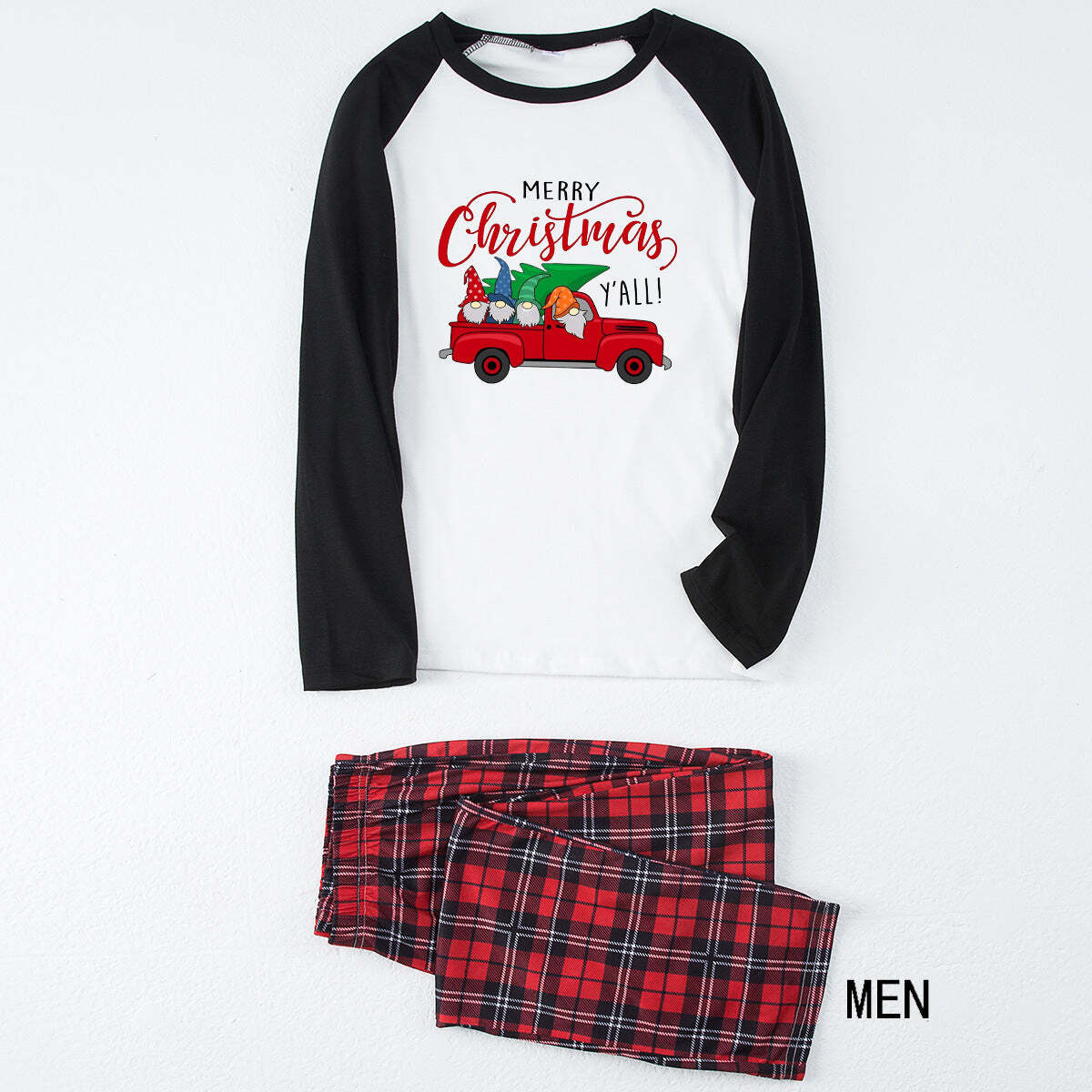 Black Christmas Truck Pattern Family Matching Pajamas Sets