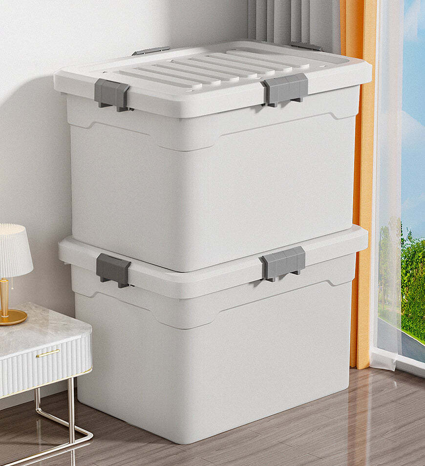 Durable Stackable Wheeled Storage Containers with Lids Z18 Scienchi