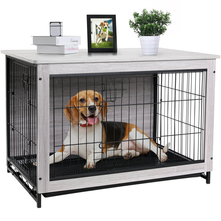 Pirecart Dog Crate Furniture, Side End Table, Modern Kennel, Wooden He ...