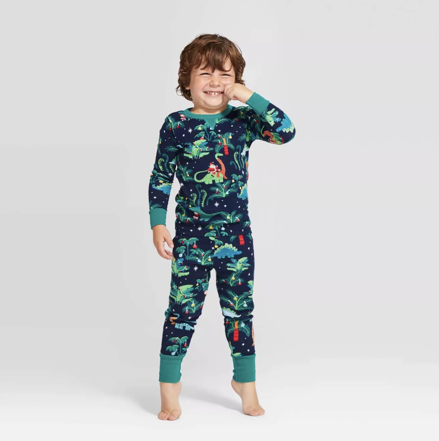 Christmas Dinosaur Patterned Family Matching hot Sets (with Pet Dog Clothes)