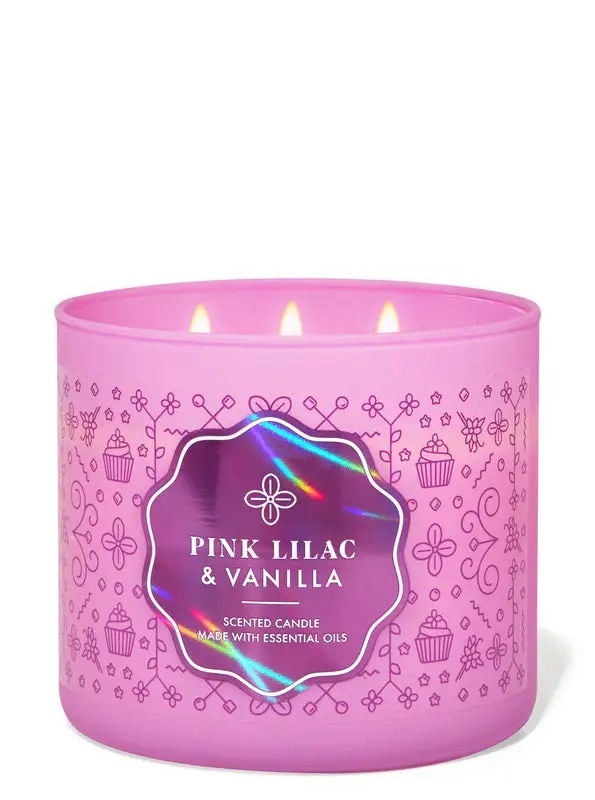 Pink Lilac and Vanilla - candle / CLOUD /