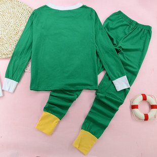 Green Christmas Family Wear Long Sleeve Pajama Set