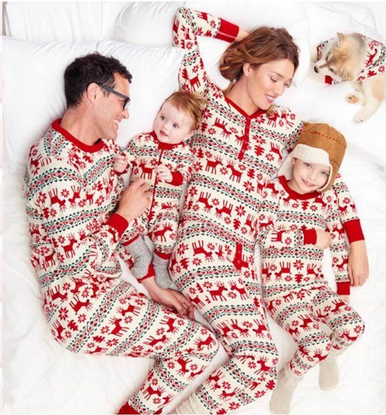 Family Matching Christmas Deer and Snowflake hot Set