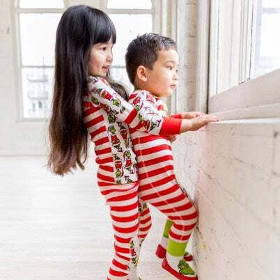 Striped Print Family Matching Christmas Pajamas