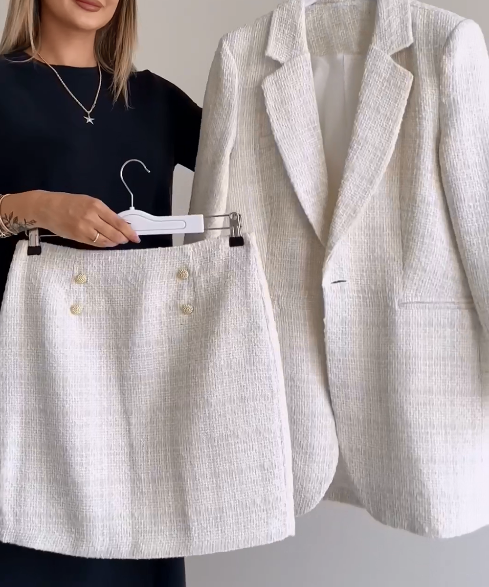Classic Tweed Two-Pieces Suit Set - Sudorate