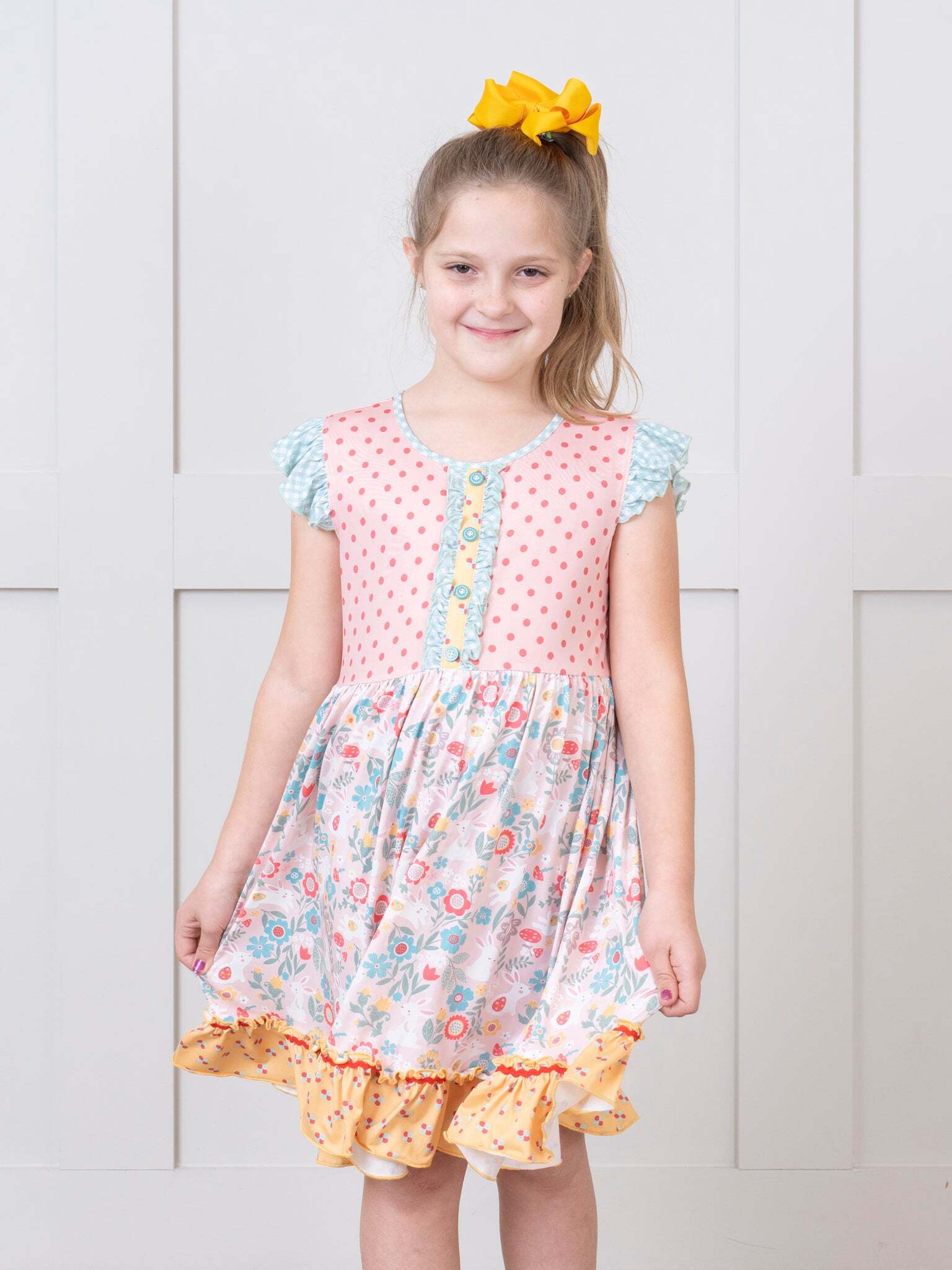 Lilly Belle Cottontail Ruffle Tank Dress
