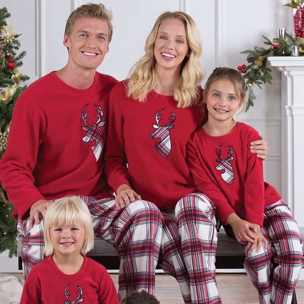 Christmas Elk Long Sleeve Parent-child Set
