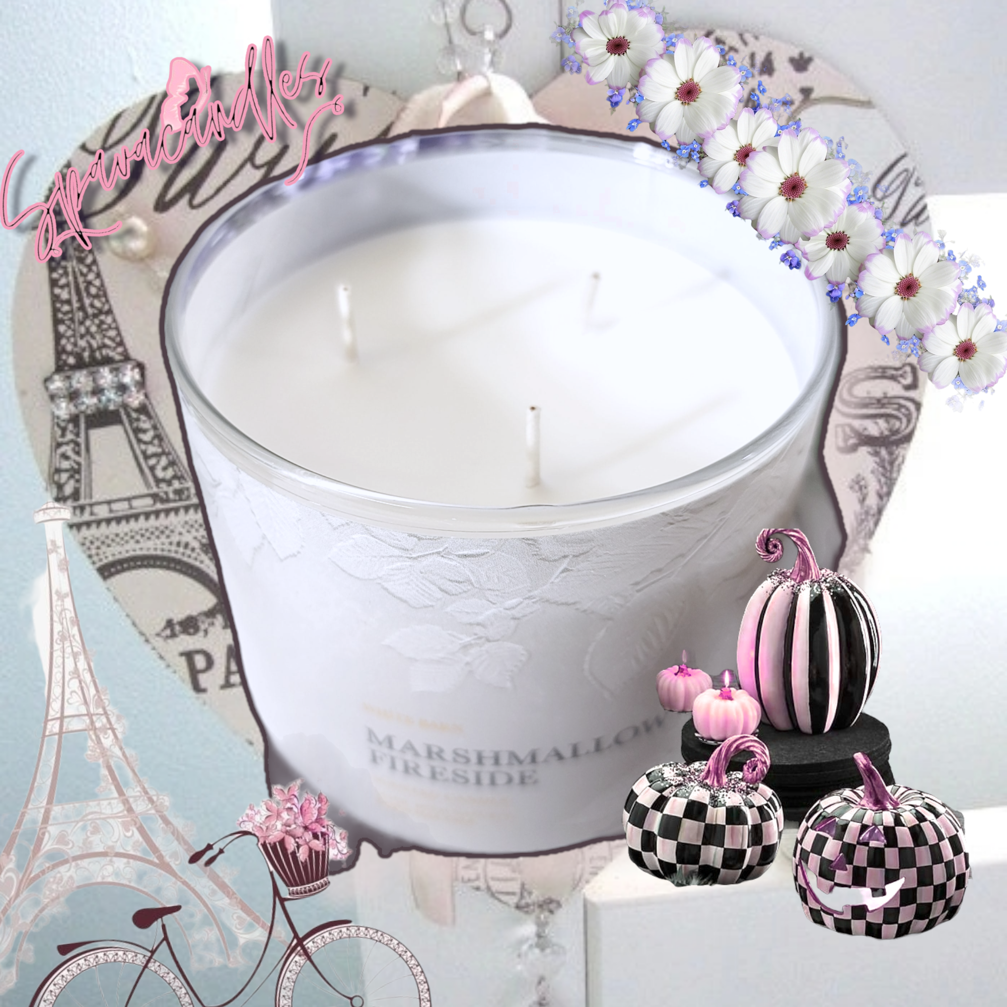 Marshmallow Fireside 3 Wick Candle 2022