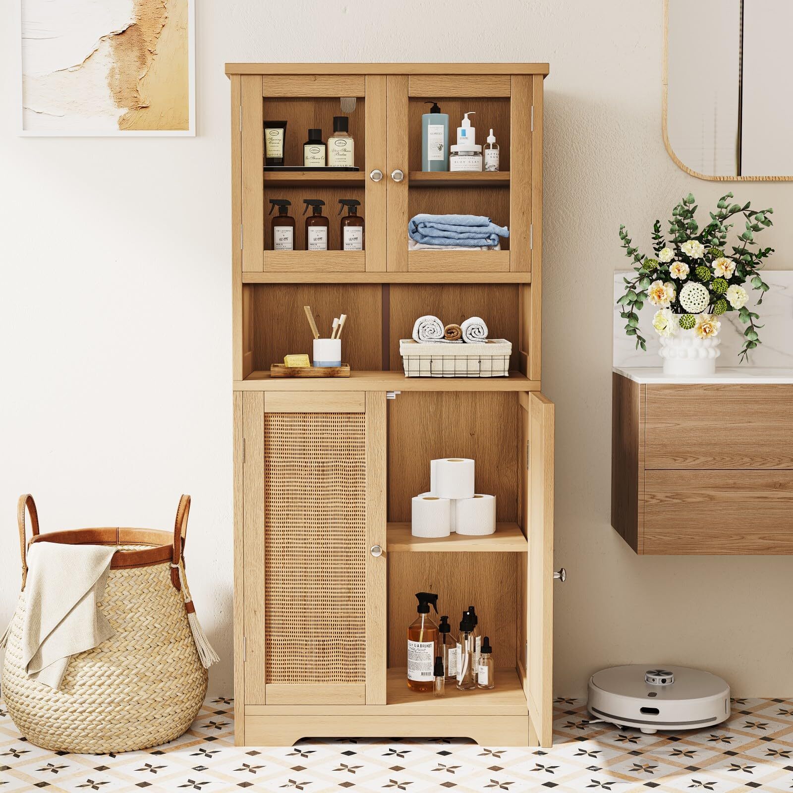 Rattan candle Bathroom Storage Online Outlet Store