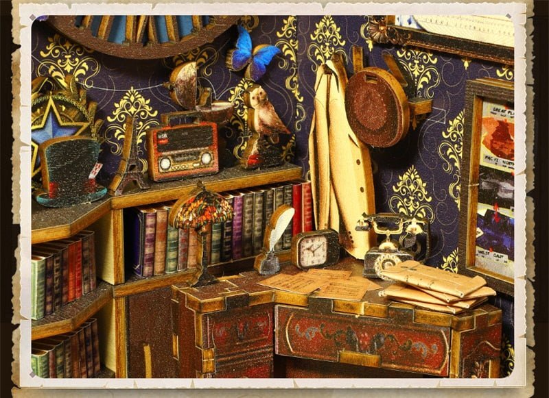 Famous Detective Agency Book Nook Kit - Qjtsdwp