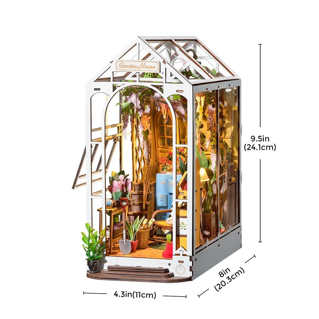 Garden House 3D Wooden DIY Book Nook