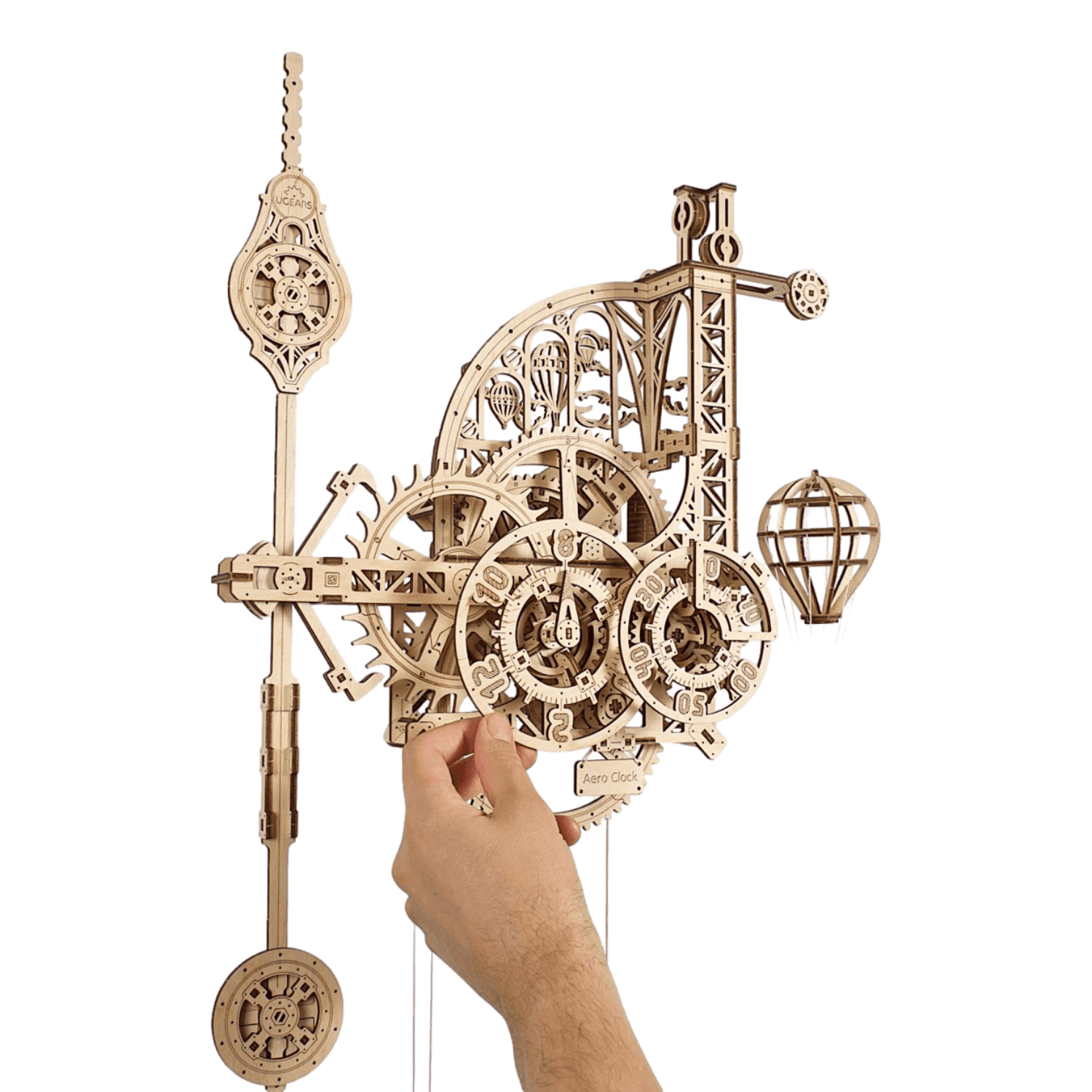Aero wall clock with pendulum