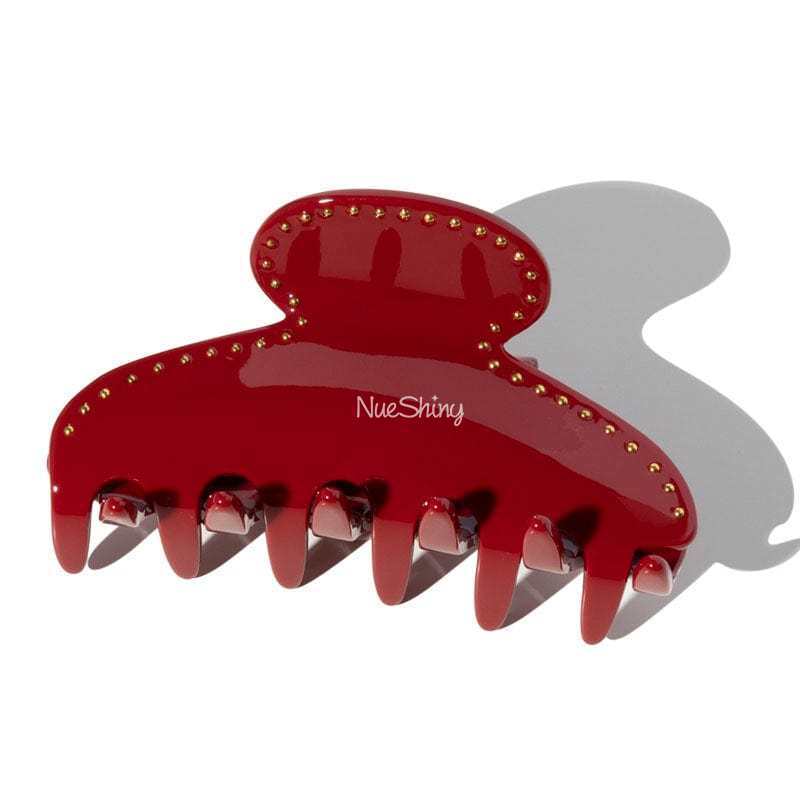 French Premium Acetate Jaw Clip In Red QVC outlet Act fast, save big!