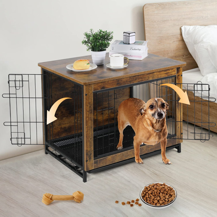 Pirecart Dog Crate Furniture, Side End Table, Modern Kennel, Wooden He ...