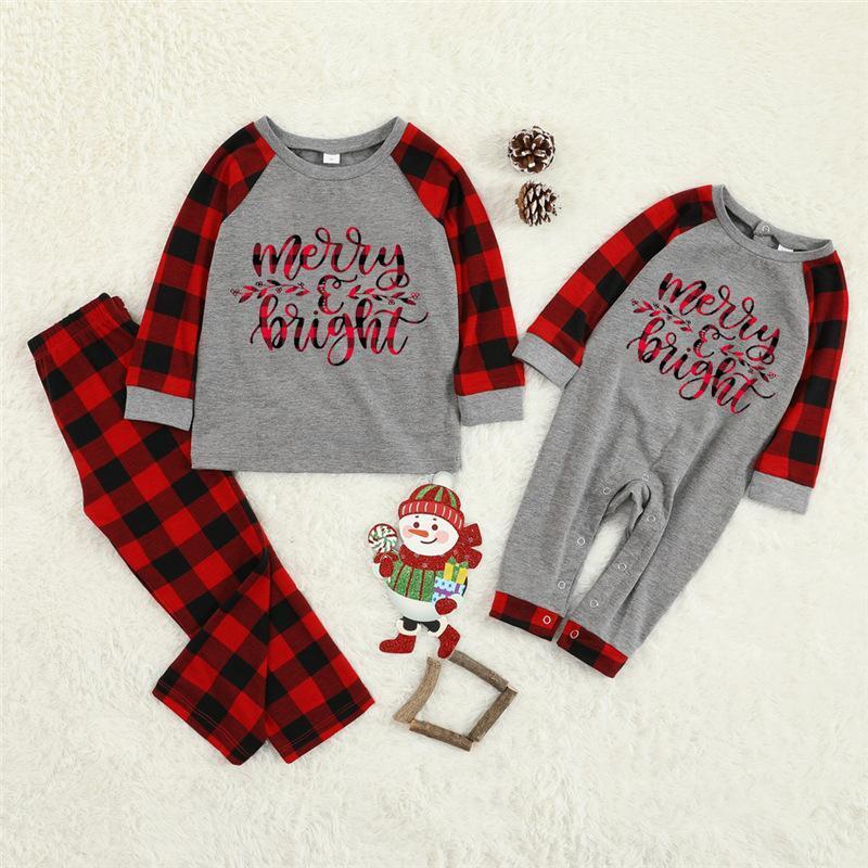 Christmas Plaid Family Matching Pajamas Set