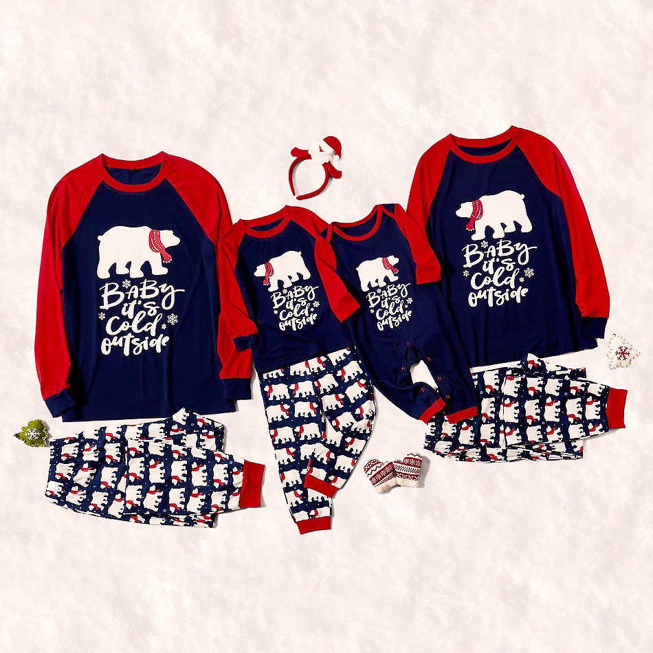New Christmas Bear Printed Homewear